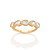 ANEL SKINNY FOLHEADO A OURO GOTAS COM ZIRCÔNIAS ROMMANEL 513663 - Imagem 1