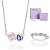 CONJUNTO COM ZIRCÔNIAS COLORIDAS ANEL + GARGANTILHA PRATA 925 + EMBALAGEM EXCLUSIVA ROMMANEL - Imagem 1