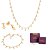 CONJUNTO CORAÇÃO BRINCOS + GARGANTILHA + PULSEIRA FOLHEADO A OURO + EMBALAGEM EXCLUSIVA ROMMANEL - Imagem 1