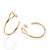ARGOLA FIO DUPLO FOLHEADO A OURO COM ZIRCÔNIA. MED 3,1CM ROMMANEL 527647 - Imagem 1