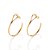 ARGOLA FIO DUPLO FOLHEADO A OURO COM ZIRCÔNIA. MED 3,1CM ROMMANEL 527647 - Imagem 2