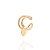 PIERCING DE PRESSÃO ARO DUPLO FOLHEADO A OURO COM ZIRCÔNIAS. MED 2,2CM ROMMANEL 527651 - Imagem 1