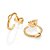 ARGOLA FOLHEADO A OURO COM ZIRCÔNIA NAVETE. MED 1,3CM ROMMANEL 527645 - Imagem 1