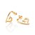 ARGOLA FOLHEADO A OURO CORAÇÃO. MED 2CM ROMMANEL 527635 - Imagem 1