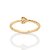 ANEL SKINNY FOLHEADO A OURO CORAÇÃO COM ZIRCÔNIA ROMMANEL 513668 - Imagem 1