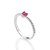 ANEL SOLITÁRIO PRATA 925 COM ZIRCÔNIA CORAÇÃO ROSA ROMMANEL 810418 - Imagem 2