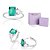 CONJUNTO ZIRCÔNIA VERDE ANEL + ARGOLA PRATA 925 + EMBALAGEM EXCLUSIVA ROMMANEL - Imagem 1