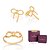 CONJUNTO LAÇO ANEL + BRINCOS FOLHEADO A OURO + EMBALAGEM EXCLUSIVA ROMMANEL - Imagem 1
