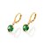 ARGOLA FOLHEADO A OURO COM ZIRCÔNIAS VERDE. MED 2,1CM ROMMANEL 527661 - Imagem 1