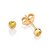 BRINCO SOLITÁRIO FOLHEADO A OURO CORAÇÃO COM ZIRCÔNIAS AMARELO. MED 0,4CM ROMMANEL 527659 - Imagem 1