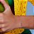 PULSEIRA FOLHEADO A OURO BANDEIRA DO BRASIL COM ZIRCÔNIA VERDE. MED 18CM ROMMANEL 552248 - Imagem 3