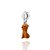 BERLOQUE PRATA 925 CACHORRO CARAMELO COM APLICAÇÃO DE RESINA. MED 2,2CM ROMMANEL 840336 - Imagem 2
