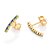 BRINCO PALITO FOLHEADO A OURO COM ZIRCÔNIAS VERDE E AZUL. MED 1,3CM ROMMANEL 527658 - Imagem 1