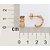 ARGOLA TEXTURIZADA FOLHEADO A OURO FORMATO SIANINHA. MED 1,3CM ROMMANEL 527663 - Imagem 3