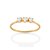ANEL SKINNY FOLHEADO A OURO COM ZIRCÔNIAS ROMMANEL 513670 - Imagem 1