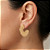 ARGOLA JUNINA FOLHEADO A OURO COM DETALHES VAZADOS. MED 3CM DE DIÂMETRO ROMMANEL 527660 - Imagem 4