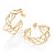 ARGOLA FOLHEADO A OURO ORGÂNICA. MED 3,6CM ROMMANEL 527662 - Imagem 2