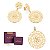 CONJUNTO MANDALA PINGENTE + BRINCOS FOLHEADO A OURO + EMBALAGEM EXCLUSIVA ROMMANEL - Imagem 1