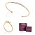CONJUNTO ZIRCÔNIAS ANEL + BRACELETE FOLHEADO A OURO + EMBALAGEM EXCLUSIVA ROMMANEL - Imagem 1