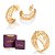 CONJUNTO BALÕES ANEL + BRINCOS FOLHEADO A OURO + EMBALAGEM EXCLUSIVA ROMMANEL - Imagem 1