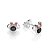 BRINCO PRATA 925 MINNIE COM ZIRCÔNIA PRETO E APLICAÇÃO DE RESINA VERMELHO. MED 0,8CM ROMMANEL 820353 - Imagem 1