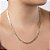 GARGANTILHA FOLHEADO A OURO ELOS BATIDOS 3X1. MED 50CM ROMMANEL 532640 - Imagem 4
