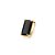 PINGENTE MASCULINO RETANGULAR FOLHEADO A OURO COM CRISTAL PRETO. MED 1,3CM ROMMANEL 543018 - Imagem 1