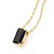 PINGENTE MASCULINO RETANGULAR FOLHEADO A OURO COM CRISTAL PRETO. MED 1,3CM ROMMANEL 543018 - Imagem 2