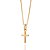 PINGENTE MASCULINO FOLHEADO A OURO CRUZ TEXTURIZADA. MED 2,2CM ROMMANEL 543019 - Imagem 2
