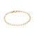 PULSEIRA MASCULINA FOLHEADO A OURO ELOS OVAIS BATIDOS. MED 16CM ROMMANEL 552165 - Imagem 1