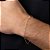 PULSEIRA MASCULINA FOLHEADO A OURO ELOS OVAIS BATIDOS. MED 16CM ROMMANEL 552165 - Imagem 3