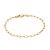 PULSEIRA MASCULINA FOLHEADO A OURO ELOS OVAIS BATIDOS. MED 21CM ROMMANEL 552167 - Imagem 1