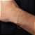 PULSEIRA MASCULINA FOLHEADO A OURO ELOS OVAIS BATIDOS. MED 21CM ROMMANEL 552167 - Imagem 3