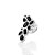 BROCHE MASCULINO PRATA 925 COM ZIRCÔNIAS PRETO. MED 2,3CM ROMMANEL 840350 - Imagem 1