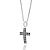 PINGENTE MASCULINO PRATA 925 CRUZ COM ZIRCÔNIAS PRETO. MED 2,8CM ROMMANEL 840344 - Imagem 2