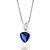 PINGENTE MASCULINO SOLITÁRIO PRATA 925 COM ZIRCÔNIA TRILLION AZUL. MED 1,8CM ROMMANEL 840347 - Imagem 2