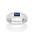 ANEL MASCULINO SOLITÁRIO PRATA 925 COM ZIRCÔNIA AZUL ROMMANEL 810427 - Imagem 1