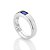 ANEL MASCULINO SOLITÁRIO PRATA 925 COM ZIRCÔNIA AZUL ROMMANEL 810427 - Imagem 2