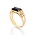 ANEL MASCULINO FOLHEADO A OURO ALFA E ÔMEGA ROMMANEL 513672 - Imagem 2