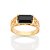 ANEL MASCULINO FOLHEADO A OURO ALFA E ÔMEGA ROMMANEL 513672 - Imagem 1