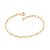 PULSEIRA ELOS OVAIS FOLHEADO A OURO. MED 18CM ROMMANEL 552171 - Imagem 1