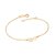 PULSEIRA ELO CADEADO FOLHEADO A OURO COM PINGENTE PATA DE PET E CORAÇÃO. MED 19CM ROMMANEL 552227 - Imagem 1