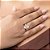ANEL FOLHEADO A OURO COM CRISTAL RETANGULAR E ZIRCÔNIAS ROMMANEL 513619 - Imagem 4