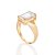 ANEL FOLHEADO A OURO COM CRISTAL RETANGULAR E ZIRCÔNIAS ROMMANEL 513619 - Imagem 2