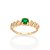 ANEL FOLHEADO A OURO COM ZIRCÔNIAS E CRISTAL VERDE ROMMANEL 513620 - Imagem 1