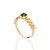 ANEL FOLHEADO A OURO COM ZIRCÔNIAS E CRISTAL VERDE ROMMANEL 513620 - Imagem 2