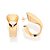 ARGOLA FOLHEADO A OURO ABSTRATO. MED 3,7CM ROMMANEL 527554 - Imagem 2