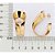 ARGOLA FOLHEADO A OURO ABSTRATO. MED 3,7CM ROMMANEL 527554 - Imagem 3