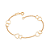 PULSEIRA CORAÇÕES VAZADOS FOLHEADO A OURO. MED 18CM ROMMANEL 552260 - Imagem 1