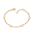 PULSEIRA CORAÇÕES ABAULADO FOLHEADO A OURO. MED 18CM ROMMANEL 552262 - Imagem 1